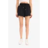 Defacto E9686 Siyah Relax Fit Esnek Belli Bağcıklı Bermuda Şort