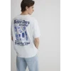 Mavi 0612462-70793 Better Days Baskılı Açık Mavi Tişört