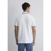 Mavi 066039-620 Şerit Detaylı Beyaz Polo Tişört