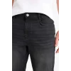 Defacto E5979 Siyah Regular Fit Jean Bermuda Şort