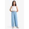 Defacto E6689 Mavi Kız Çocuk Wide Leg Jean Pantolon
