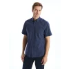 LCWAIKIKI Classic Indigo Regular Fit Kısa Kollu Poplin Erkek Gömlek