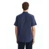 LCWAIKIKI Classic Indigo Regular Fit Kısa Kollu Poplin Erkek Gömlek