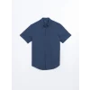 LCWAIKIKI Classic Indigo Regular Fit Kısa Kollu Poplin Erkek Gömlek