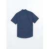 LCWAIKIKI Classic Indigo Regular Fit Kısa Kollu Poplin Erkek Gömlek