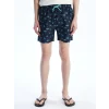 XSIDE Lacivert Kısa Boy Desenli Erkek Deniz Şortu