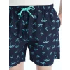 XSIDE Lacivert Kısa Boy Desenli Erkek Deniz Şortu