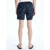 XSIDE Lacivert Kısa Boy Desenli Erkek Deniz Şortu