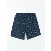 XSIDE Lacivert Kısa Boy Desenli Erkek Deniz Şortu