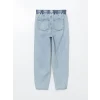 LCW Jeans Indigo Beli Lastikli Mom Fit Kadın Jean Pantolon
