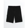 XSIDE Siyah Slim Fit Erkek Kargo Şort