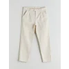 LCW Kids Ekru Keten Karışımlı Erkek Çocuk Pantolon