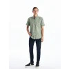 LCWAIKIKI Classic Yeşil Regular Fit Keten Karışımlı Erkek Gömlek