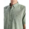 LCWAIKIKI Classic Yeşil Regular Fit Keten Karışımlı Erkek Gömlek