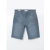 LCW Jeans Gri Slim Fit Erkek Jean Şort