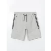XSIDE Gri Beli Bağlamalı Örme Erkek Şort