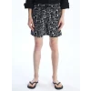 XSIDE Siyah Kısa Boy Desenli Erkek Deniz Şortu