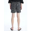 XSIDE Siyah Kısa Boy Desenli Erkek Deniz Şortu