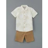LCW Kids Haki Desenli Erkek Çocuk Gömlek ve Şort