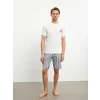 LC WAIKIKI Ekru Standart Kalıp Erkek Şortlu Pijama Takımı