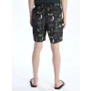 LCW SWIMWEAR Antrasit Diz Hizası Boy Desenli Erkek Deniz Şortu
