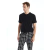 LC WAIKIKI Siyah Standart Kalıp Erkek Pijama Takımı