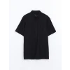 LCWAIKIKI Classic Siyah Regular Fit Kısa Kollu Poplin Erkek Gömlek