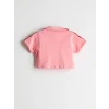 LCW Kids Pembe Polo Yaka Kız Çocuk Tişört ve Etek 2li