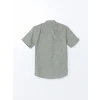 LCWAIKIKI Classic Haki Regular Fit Kısa Kollu Poplin Erkek Gömlek