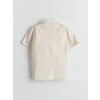 LCW Kids Bej Polo Yaka Erkek Çocuk Tişört
