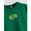 LCW Kids Yeşil Bisiklet Yaka Erkek Çocuk Tişört