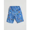 LCW Kids Mavi Baskılı Erkek Çocuk Şortlu Pijama Takımı