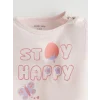 LCW baby Pembe Kız Bebek Baskılı Tişört ve Kapri Tayt 2li