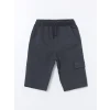 LCW Kids Antrasit Beli Lastikli Erkek Çocuk Kargo Şort