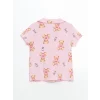 LCW Kids Pembe Gömlek Yaka Kız Çocuk Şortlu Pijama Takımı