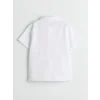 LCW Kids Beyaz Basic Cepli Erkek Çocuk Poplin Gömlek