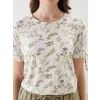 LCW Grace Ekru Bisiklet Yaka Çiçekli Kadın Bluz
