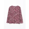 LCW Grace Mürdüm Bisiklet Yaka Çiçekli Kadın Bluz