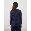 LCW Grace Lacivert Bisiklet Yaka Çiçekli Kadın Bluz