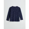 LCW Grace Lacivert Bisiklet Yaka Çiçekli Kadın Bluz