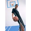 Defacto B9962 Siyah DeFactoFit NBA Los Angeles Lakers Oversize Geniş Kalıp Kısa Kollu Pike Midi Elbise