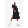 Defacto B9962 Siyah DeFactoFit NBA Los Angeles Lakers Oversize Geniş Kalıp Kısa Kollu Pike Midi Elbise