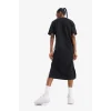 Defacto B9962 Siyah DeFactoFit NBA Los Angeles Lakers Oversize Geniş Kalıp Kısa Kollu Pike Midi Elbise