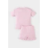 Defacto E0722 Pembe Kız Bebek 2li Takım Baskılı Kısa Kollu Tişört Beli Lastikli Şort