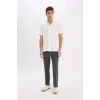 Defacto E1211 Ekru Regular Fit Polo Yaka Yazlık Kısa Kollu Gömlek