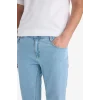 Defacto E7268 Mavi Sergio Regular Fit Normal Kalıp Normal Bel Boru Paça Jean Pantolon