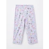 LCW Young Lila Bisiklet Yaka Baskılı Kısa Kollu Kadın Pijama Takımı