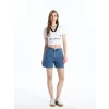 LCW Jeans Indigo Bermuda Fit Kadın Jean Şort