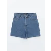 LCW Jeans Indigo Bermuda Fit Kadın Jean Şort
