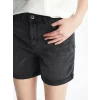 LCW Jeans Siyah Bermuda Fit Kadın Jean Şort